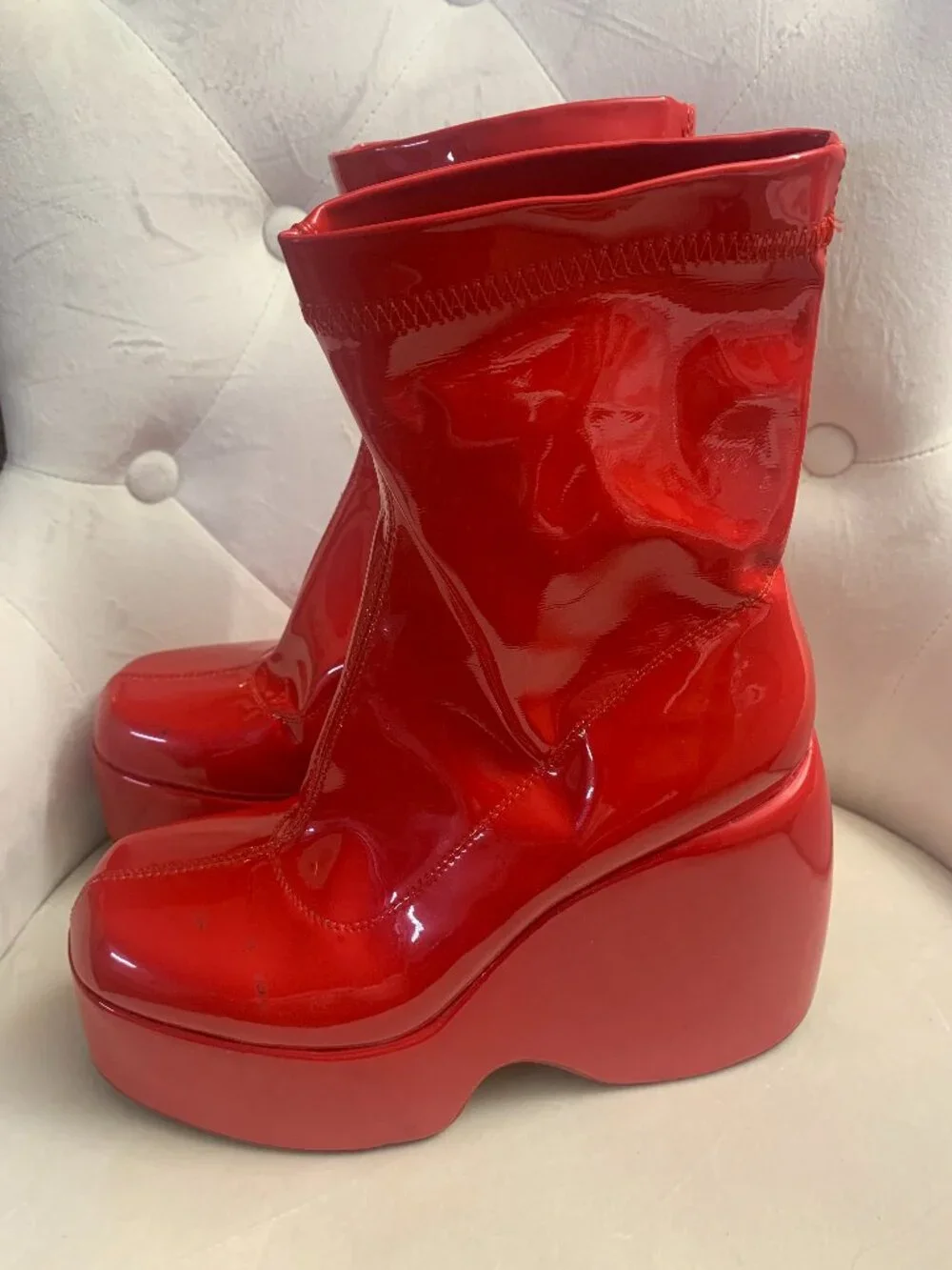 Gabor Red Platform Simmi London Amalfi  Boots Sz 8